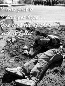 Polizeikugeln gegen Kinder