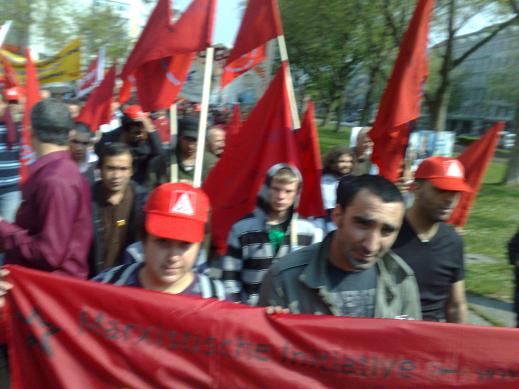Block der Marxistischen Initiative am 1. Mai in München