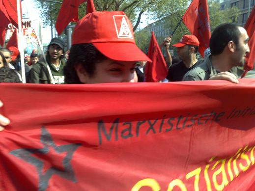 Block der Marxistischen Initiative am 1. Mai in München