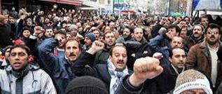 Demonstration der Tekel-Arbeiter in Ankara